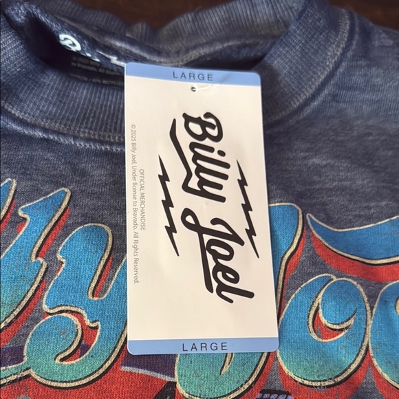 NWT Billy Joel Graphic Sweatshirt Large - Gray - Picture 4 of 4